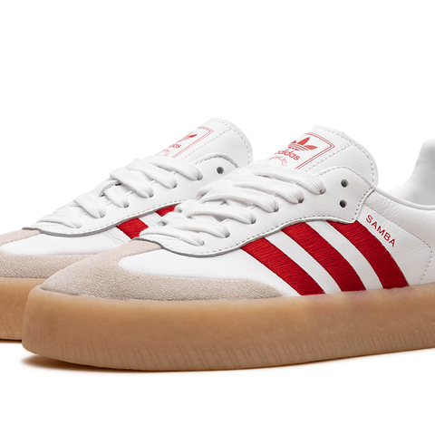 Adidas white red on sale