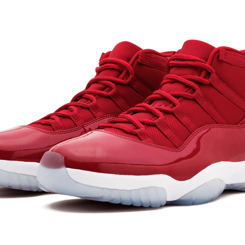 Jordan 11 red suede cheap deals