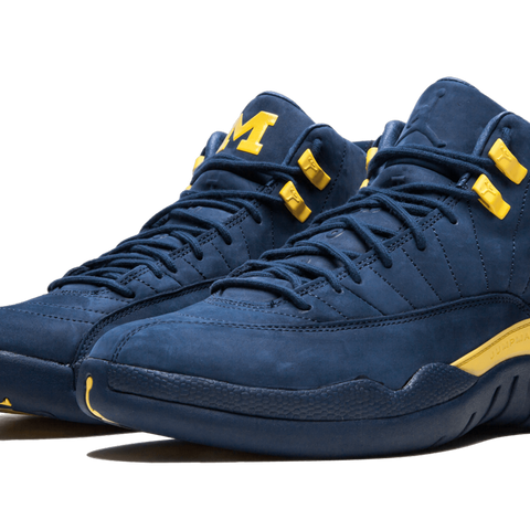 Jordan retro 12 michigan men's shoe online