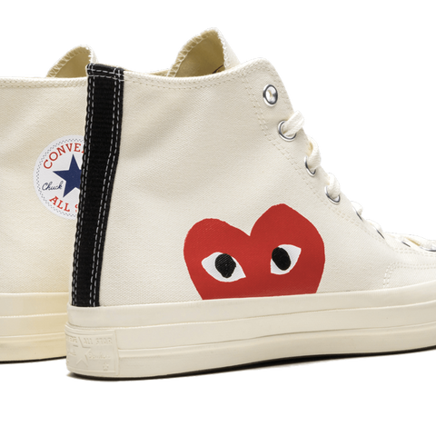 Cdg converse white high tops online