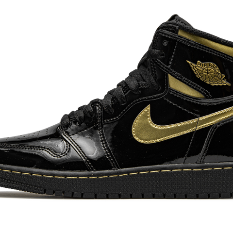 Air jordan 1 retro high og black gold on sale