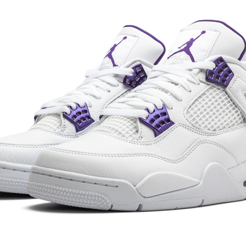 Jordan 4 purple and white on sale