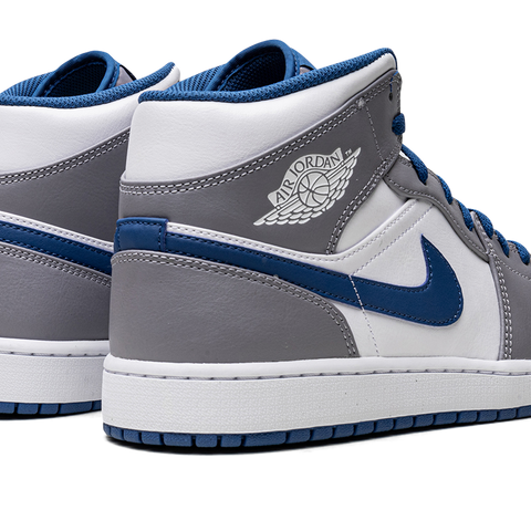 Air jordan 1 mid blue on sale