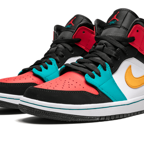 Nike Air Jordan 1 Mid Shoes in Black/Multicolor high quality