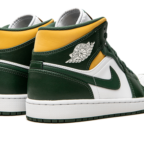 Air Jordan 1 Mid “Sonics” Shoes Mens Size 14 Noble Green cheapest Yellow NEW