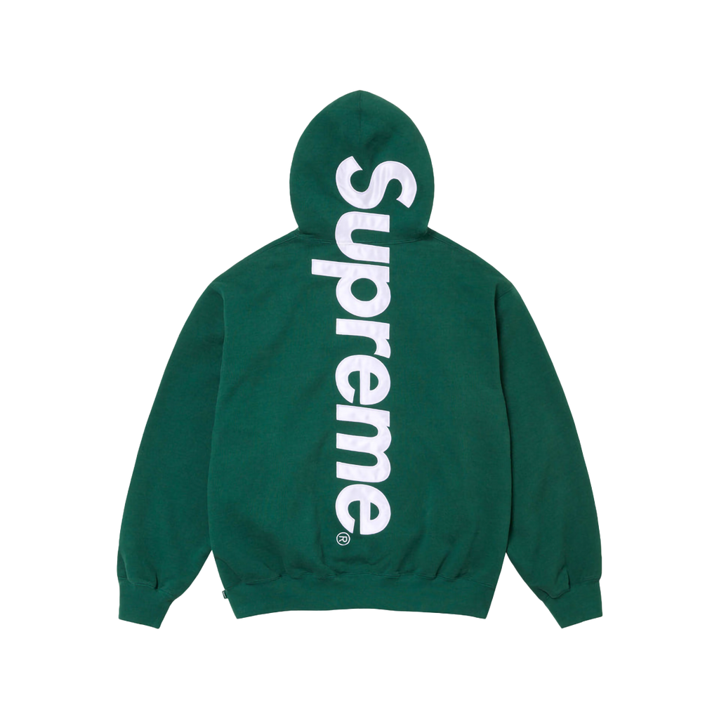 SATIN APPLIQUÉ HOODED SWEATSHIRT – Stadium Goods