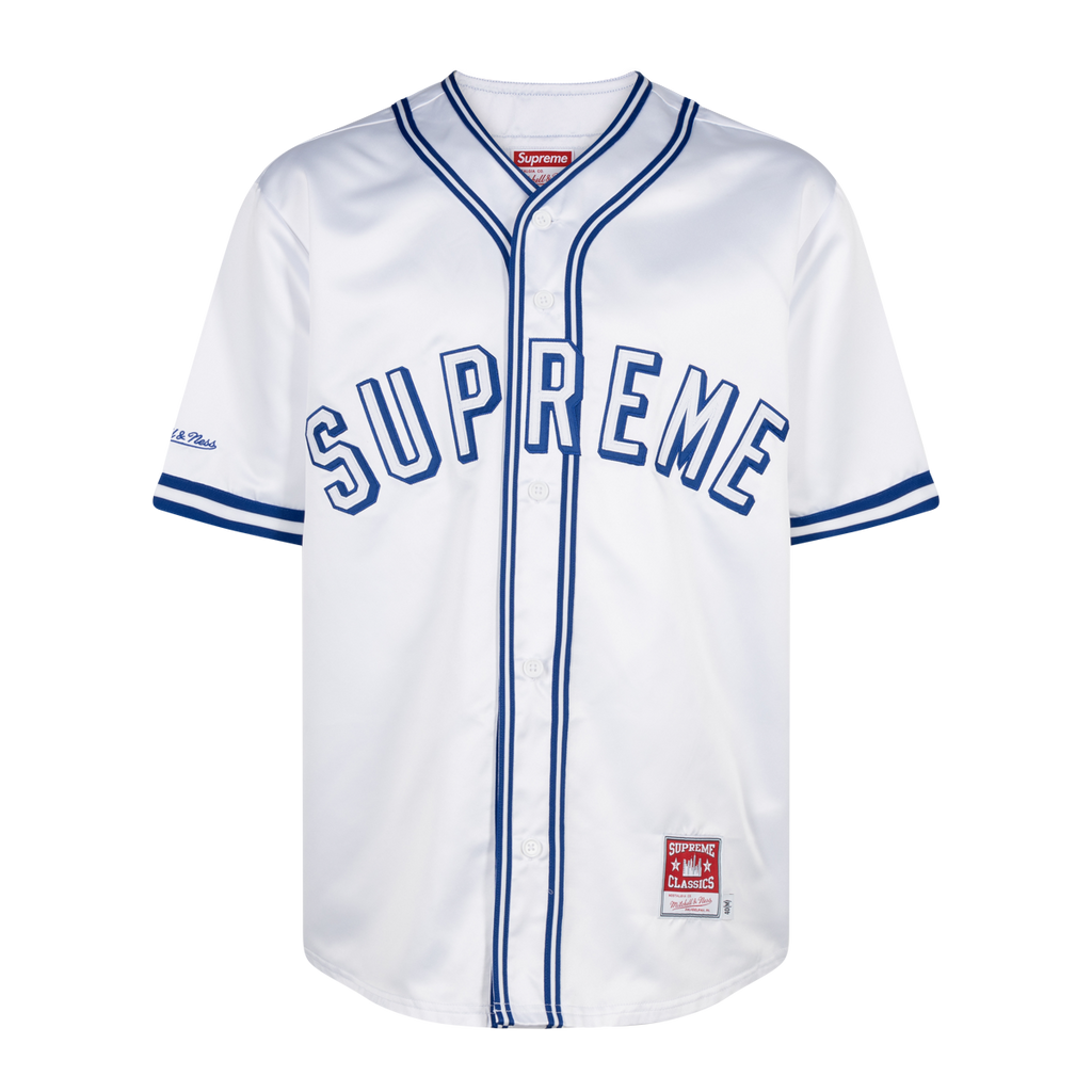 Supreme Mitchell & Ness Satin Baseball Jersey — XL